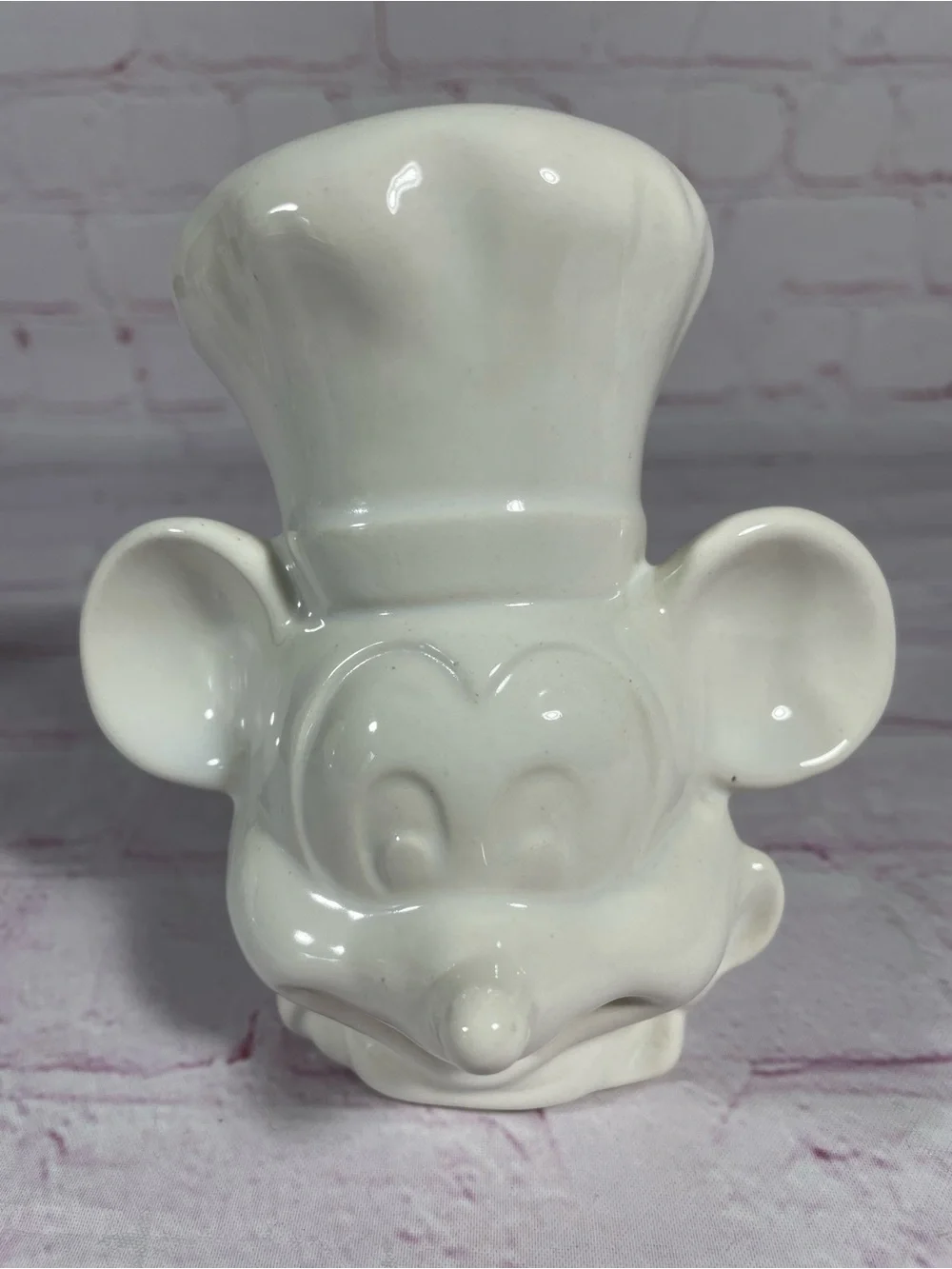 Vintage Disney Mickey Mouse In Chefs Hat Ceramic Salt and Pepper Shaker Pair